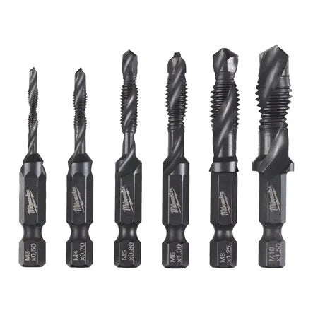 Set de 6 forets taraudeurs 1/4" HSS-G, M4 à M10 - Milwaukee