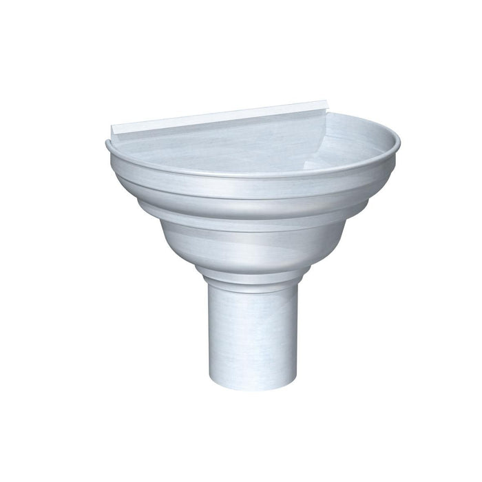 Cuvette 1/2 ronde zinc naturel ø80mm - 11008115