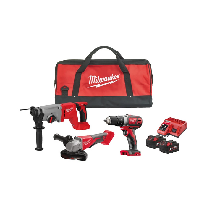 Pack 3 machines 18V M18 BLPP3FR-502B (M18 BDD + M18 BLHACD26 + M18 BLSAG125XPD) - 4933501860 MILWAUKEE