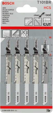 5 Lames T101Br Bosch 2608630014