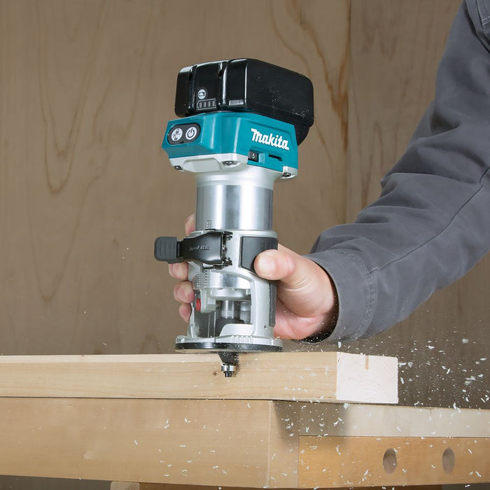 Affleureuse  a batterie 18V 8 mm (Produit seul + kit d'accessoires) DRT50ZJX3 MAKITA