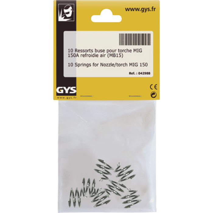 5 Ressorts buse pour torche 250 A (MB25) - 042995 GYS