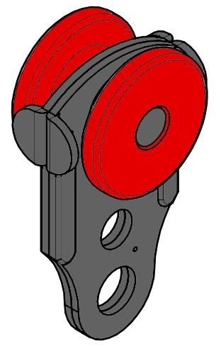 CHARIOT - MONTURE DOUBLE GALET ROUGE - MANTION.0731