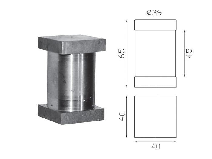 Axe Ø39 mm pour tube de Ø40mm - 19122