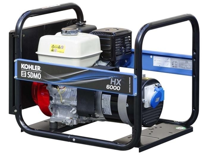 Groupe electrogene monophasé essence 230V 6000W HONDA HX6000 SDMO