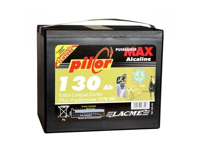 Pile spéciale clôtures électriques à haute densité  zéro mercure  PILOR 9V 130Ah