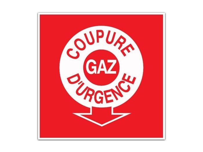 panneau coupure gaz d'urgence