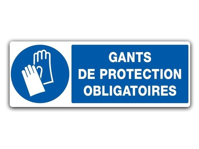 panneau gants de protection obligatoires