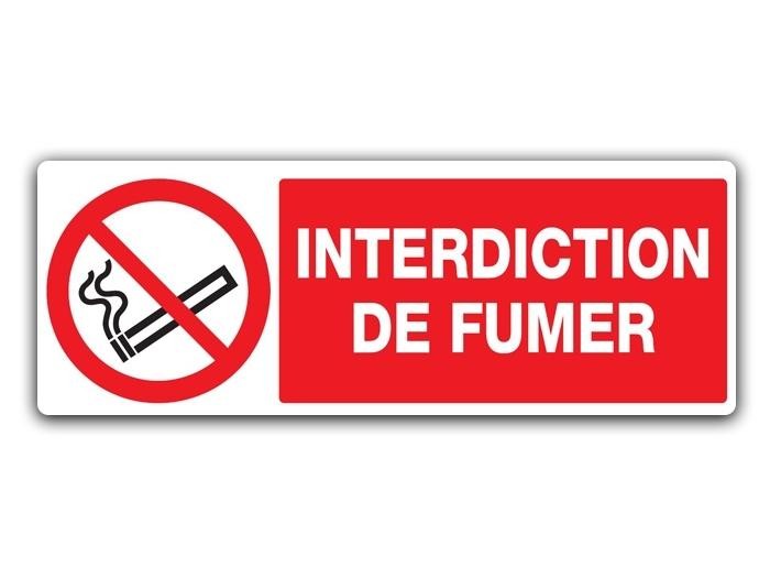 panneau interdiction de fumer