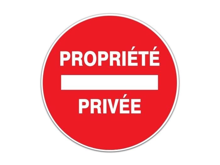 PANNEAU PROPRIÉTÉ PRIVÉE