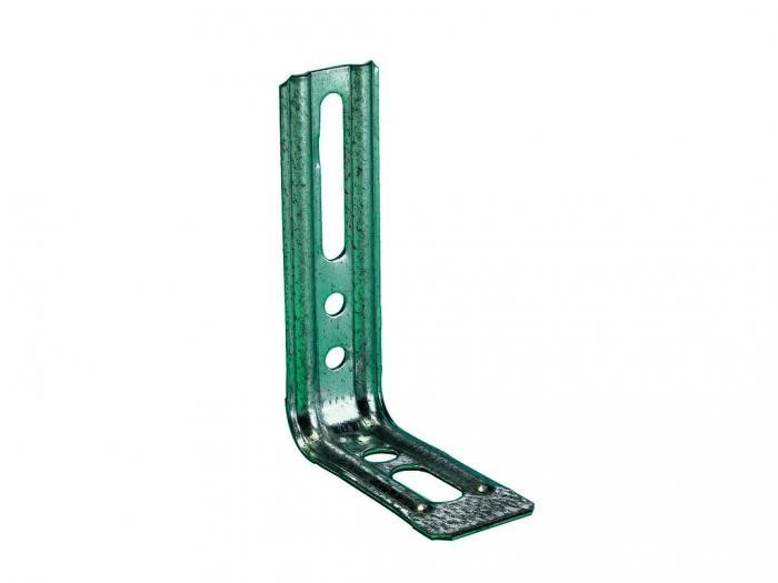 Equerre nervuree droite acier galva 30x100x71,5x1,5 mm