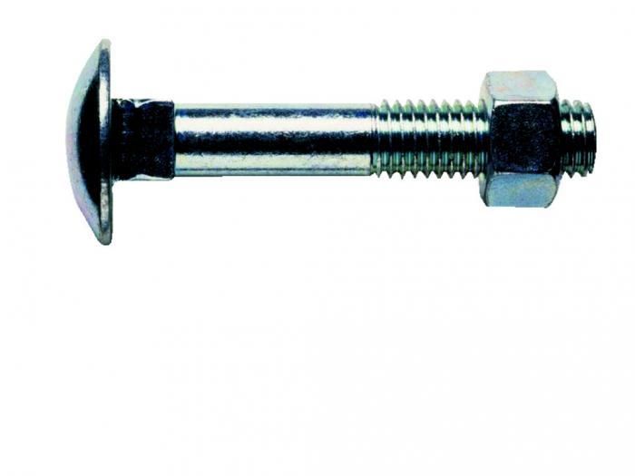 BOULON TÊTE RONDE COLLET CARRÉ ZINGUÉ JAPY