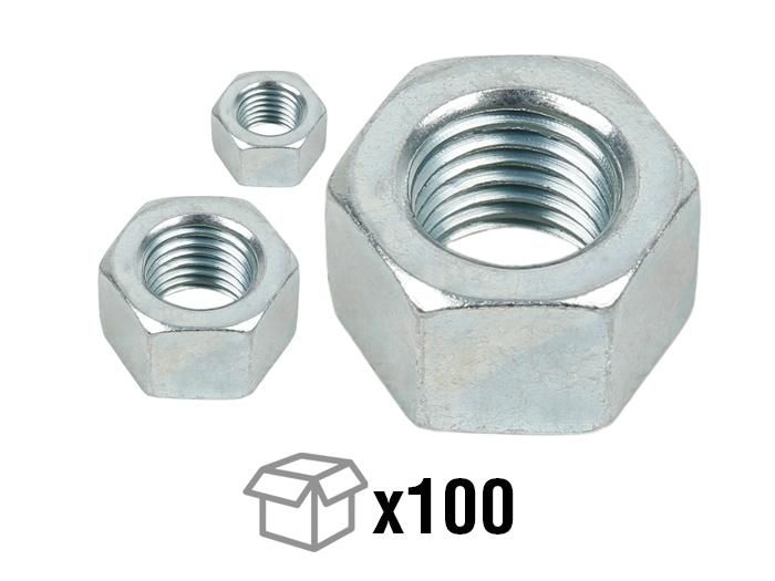 ÉCROU HEXAGONAL TYPE  H  ACIER ZINGUÉ BLANC