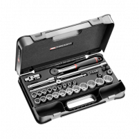 Coffret douil 1/2' 12p mm s.161b 33pc s.446adp Facom