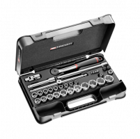 Coffret douil 1/2' 6p mm s.161b 33pc s.447adp Facom