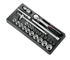 Mod douil 1/2' 6p mm sl.161 26pc mod.sl161-46 Facom