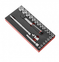 Mod mousse douil 1/2' 6p mm s.161b 23pc modm.s161-36 Facom