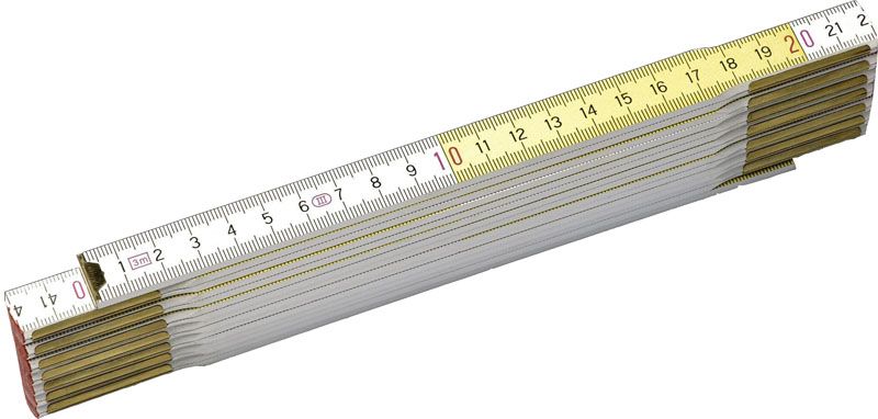 Mesure Pliante 2M X 17Mm Bois Blanc-Jaune Stanley 0-35-458