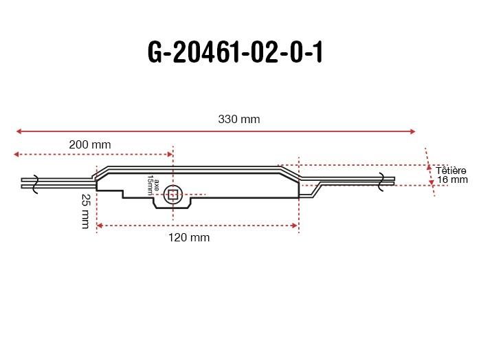 Crémone Bi-directionnelle F 7,5 G-20461