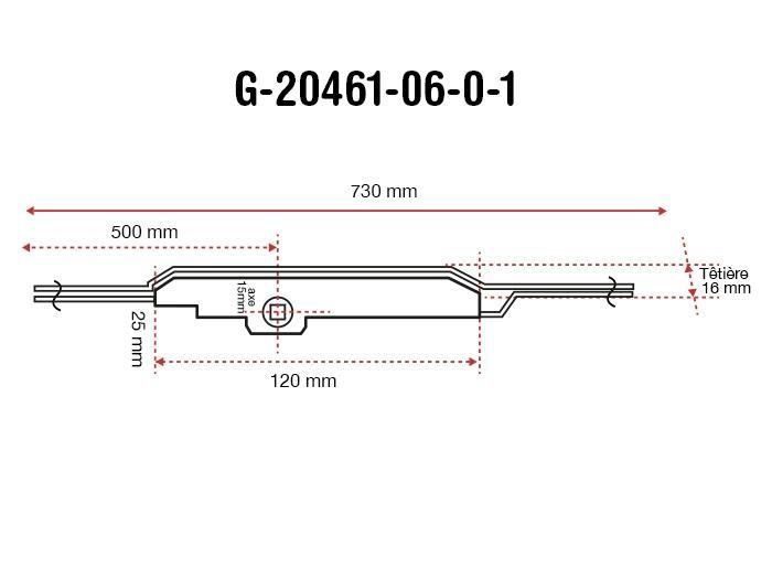 Crémone Bi-directionnelle F 7,5 G-20461