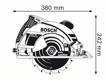 Scie circulaire GKS 190mm Professional Bosch 1400W 0601623000