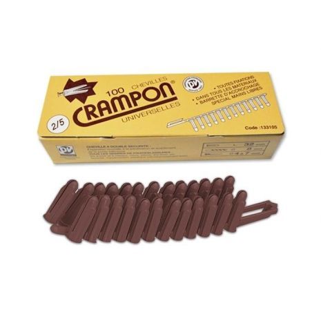 Chevilles Crampon universelles 4/7 bleu Boîte de 100