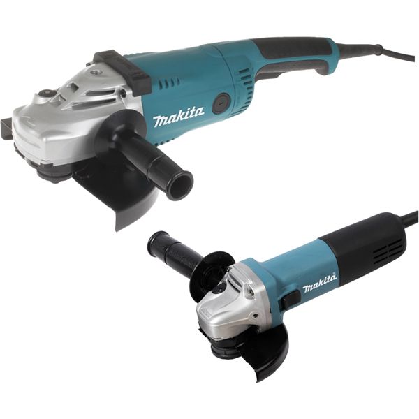 Ensemble de 2 meuleuses DK0053GX2-P + disques diamants et meule Makita