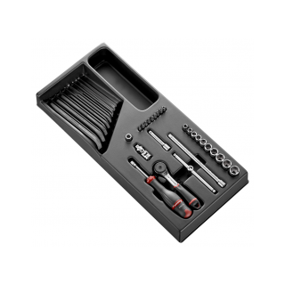 MOD.R161-16 Module douilles 1/4" 6 pans métriques - 32 pièces - R.161B