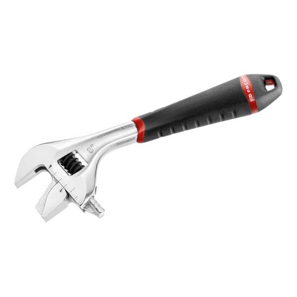 Clé à molette à mors réversible. manche bi-matière 101.15GR Facom