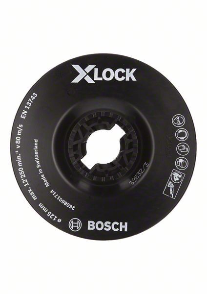 Plateau Ponçage 125 mm medium X-Lock Bosch 2608601715
