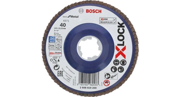 Disque Lamelle Bst Metal 125 G60 X-Lock Bosch 2608619210
