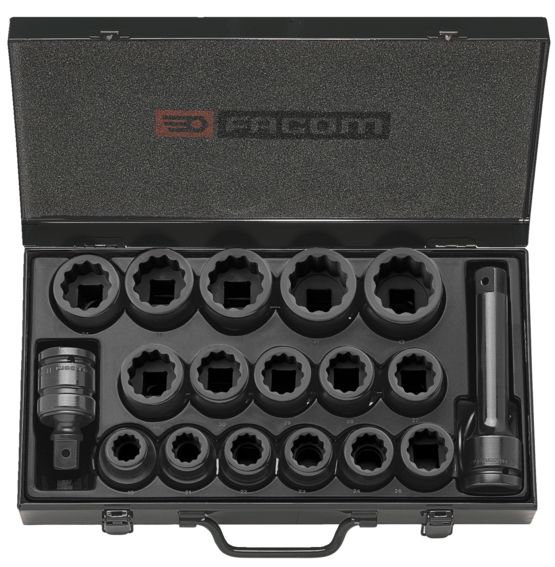 Coffret de douilles impact 12 pans 3/4 nkd.500 Facom