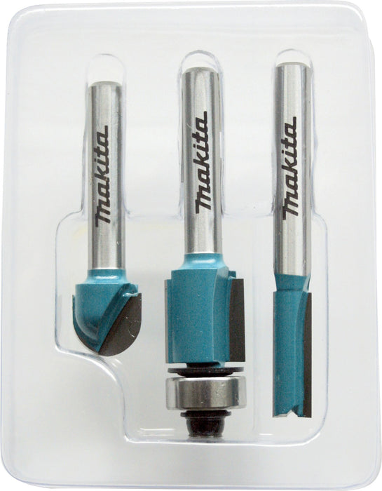 Ensemble de 3 fraises en queue de 6 mm Makita