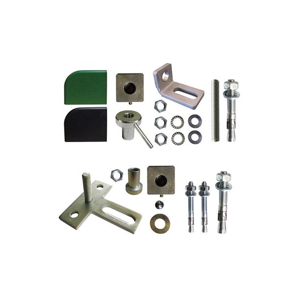 Kit complet pivot de portail à cheviller carré 30x30mm pour tube de 35 ext