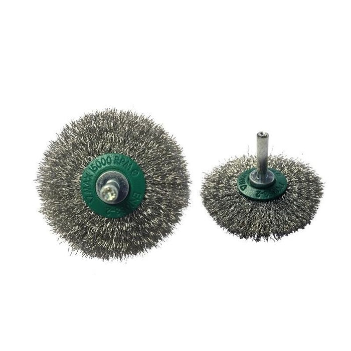 Brosse métalique sur tige Inox 70x60mm