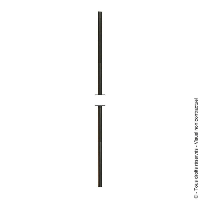 Tringle espagnolette rainure D14mm 1570 droit noir - 0706800