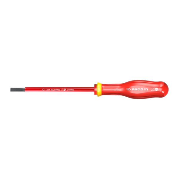 Tournevis Protwist plat 5.5x125 isolé 1000V AT5.5X125VE Facom
