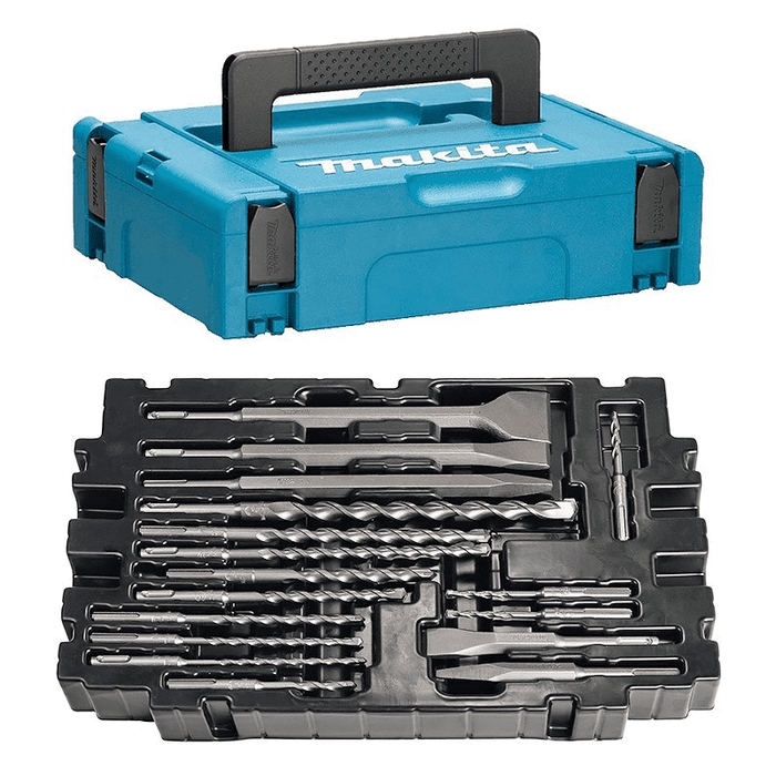 Coffret Makpac 17Pcs Sds-Plus Forets,Pics & Burin Makita B-52059