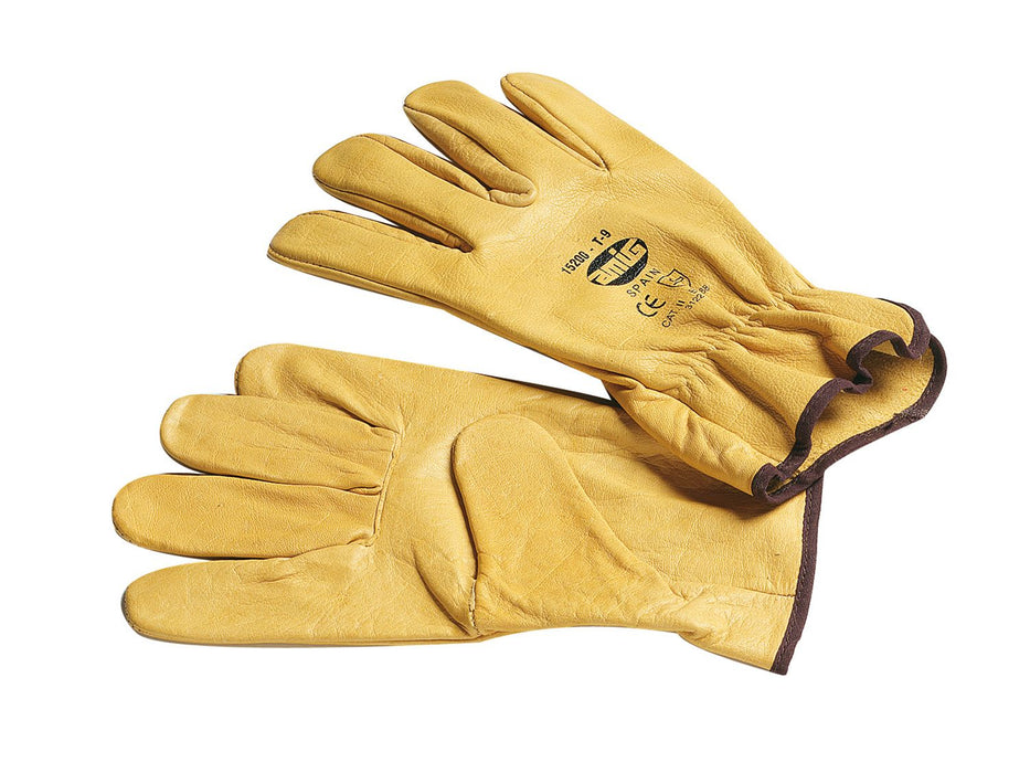 Gant en fleur de cuir pour risques mécaniques. Norme : EN420 15289
