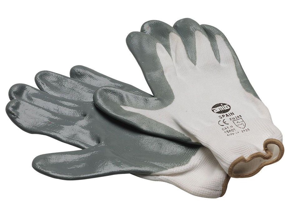 Gant en nitrile sur la paume de la main sur nylon complet av 9101