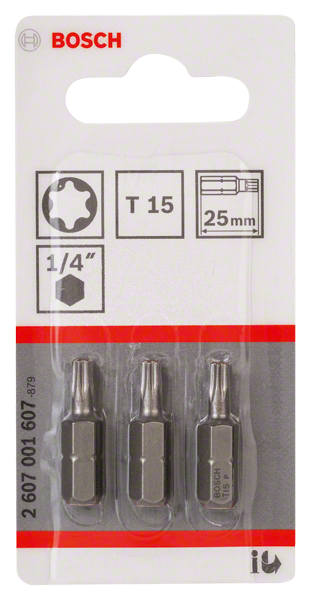 3 Embts XH T15 25mm Bosch 2607001607